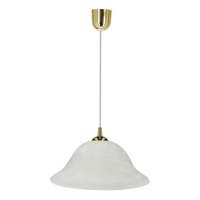 Lustra ar auklu VERA 1xE27/60W/230V zelta/balta