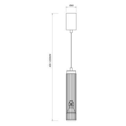 Lustra ar auklu VERTICAL 1xGU10/8W/230V balta