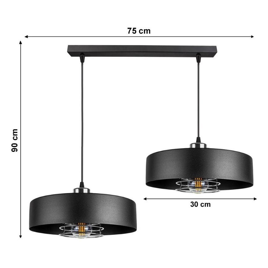 Lustra ar auklu VEST 2xE27/60W/230V