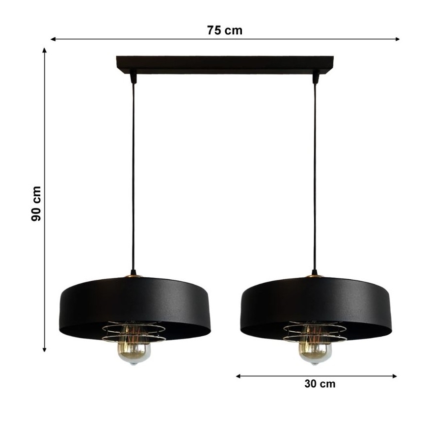 Lustra ar auklu VEST 2xE27/60W/230V