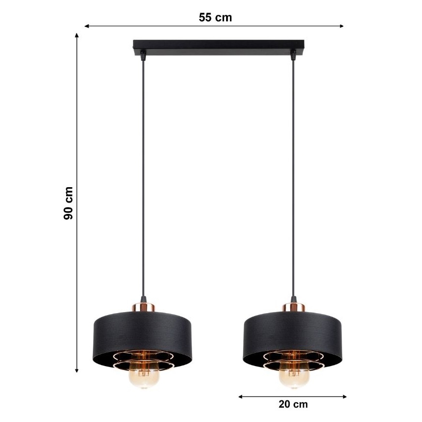 Lustra ar auklu VEST 2xE27/60W/230V