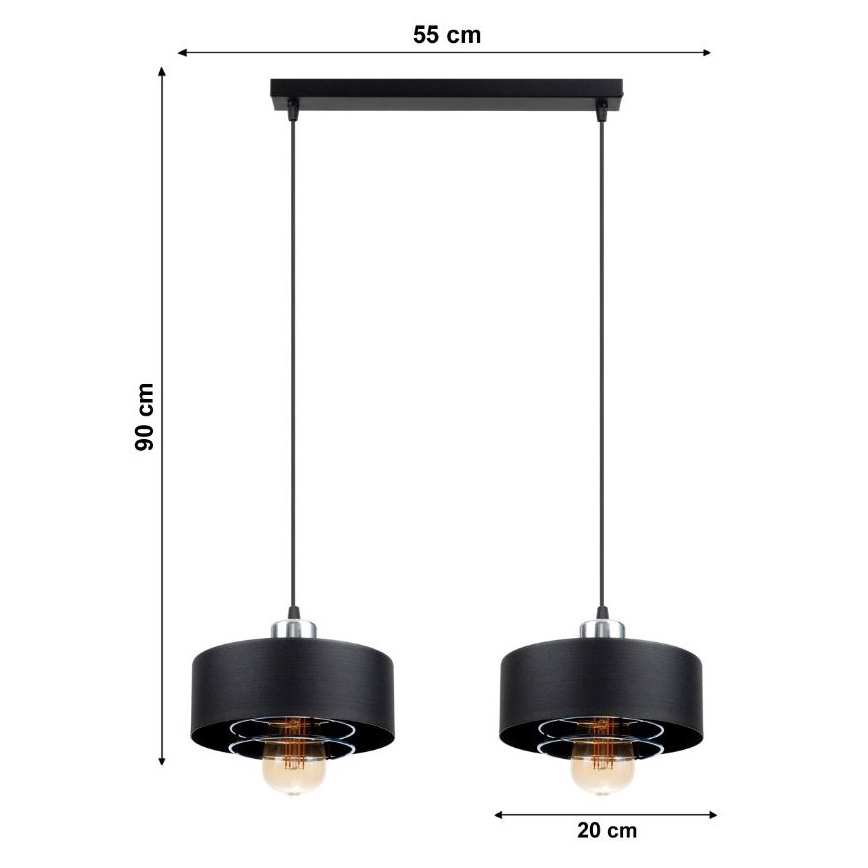 Lustra ar auklu VEST 2xE27/60W/230V