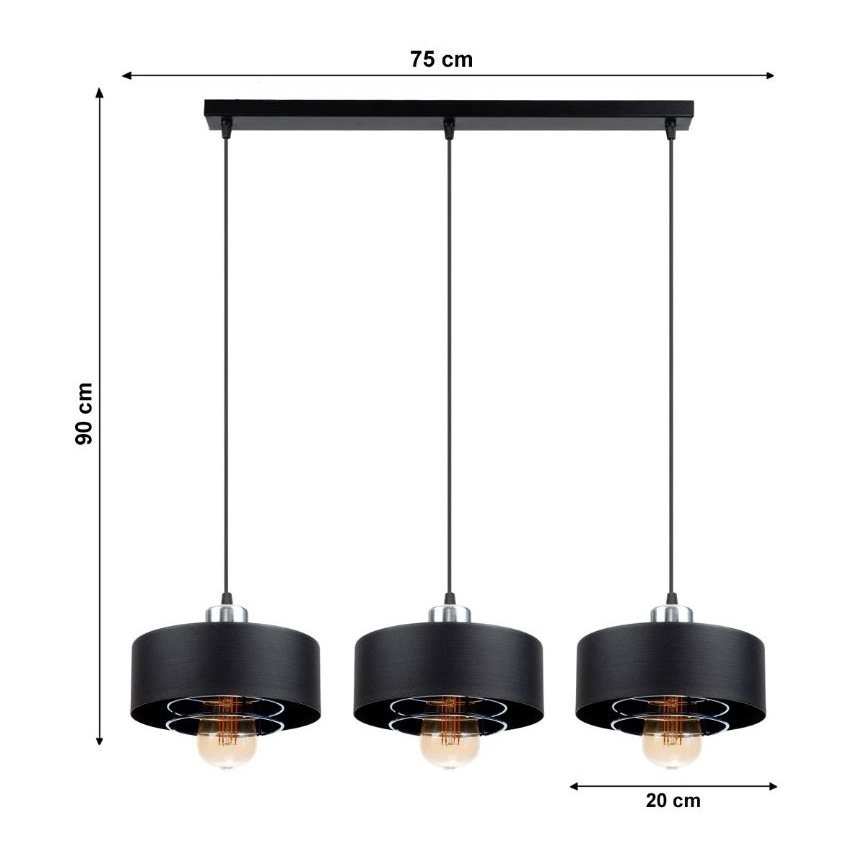 Lustra ar auklu VEST 3xE27/60W/230V