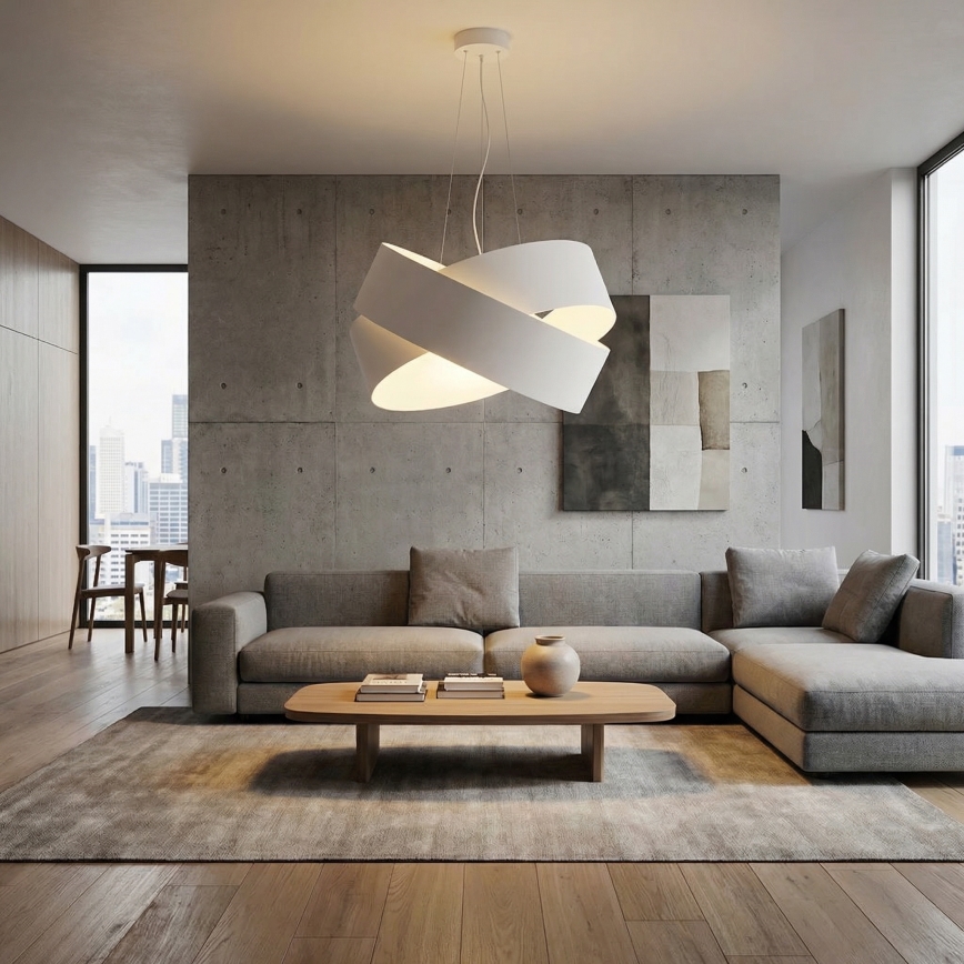 Lustra ar auklu VIENO 3xE27/15W/230V balta