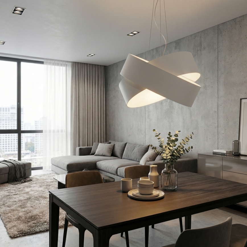 Lustra ar auklu VIENO 3xE27/15W/230V balta