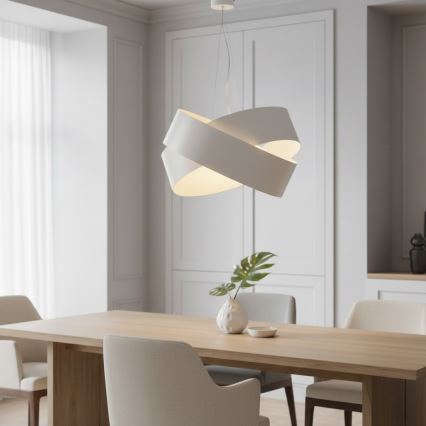 Lustra ar auklu VIENO 3xE27/15W/230V balta