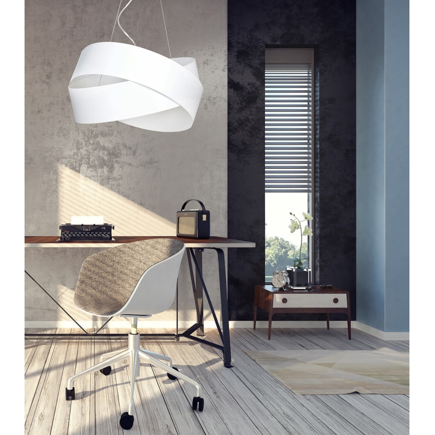 Lustra ar auklu VIENO 3xE27/15W/230V balta