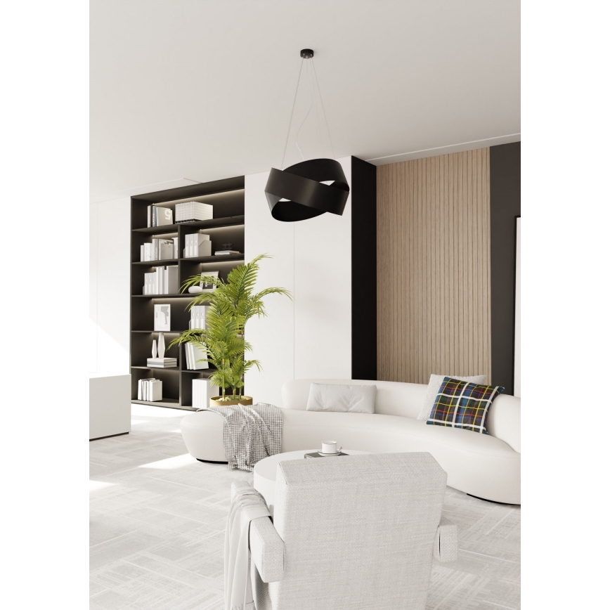 Lustra ar auklu VIENO 3xE27/15W/230V melna