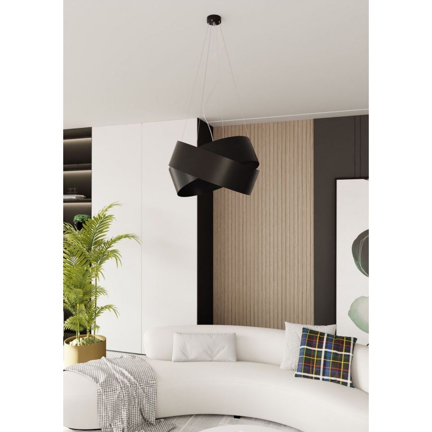 Lustra ar auklu VIENO 3xE27/15W/230V melna