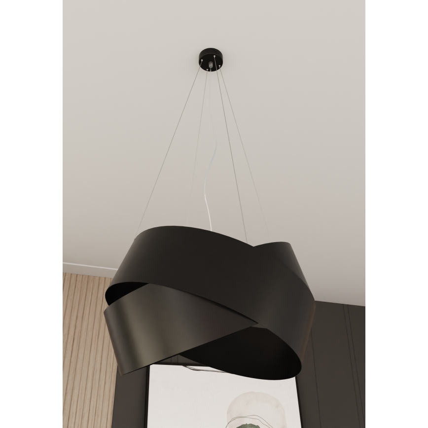 Lustra ar auklu VIENO 3xE27/15W/230V melna