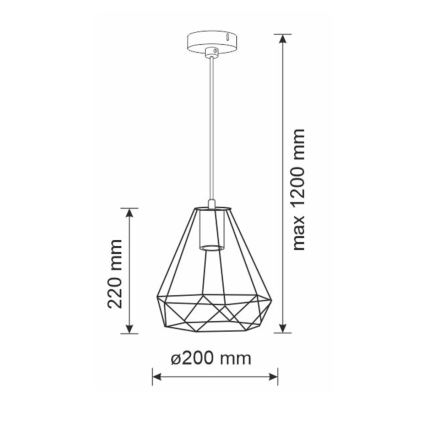 Lustra ar auklu VIGO 1xE27/20W/230V