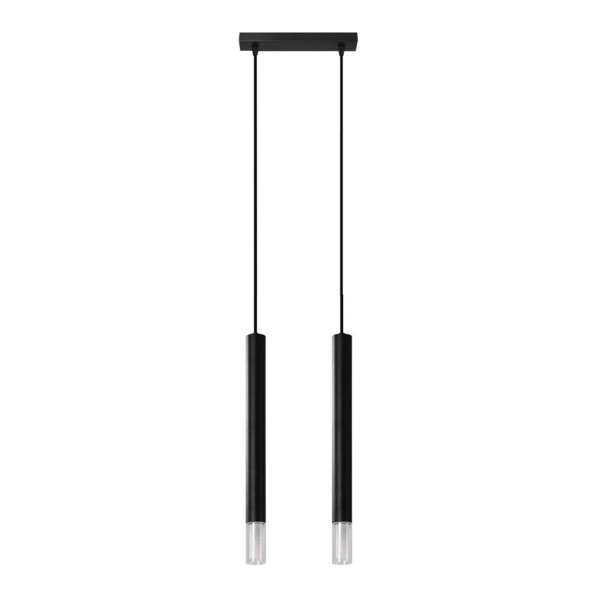 Lustra ar auklu VIZIER 2xG9/40W/230V melna