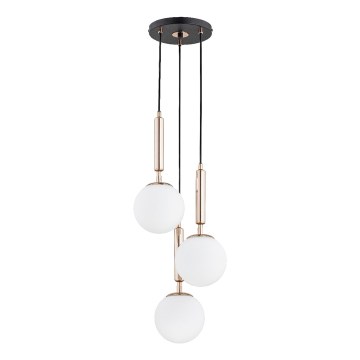Lustra ar auklu VOLDA 3xE14/10W/230V d. 28 cm misiņš