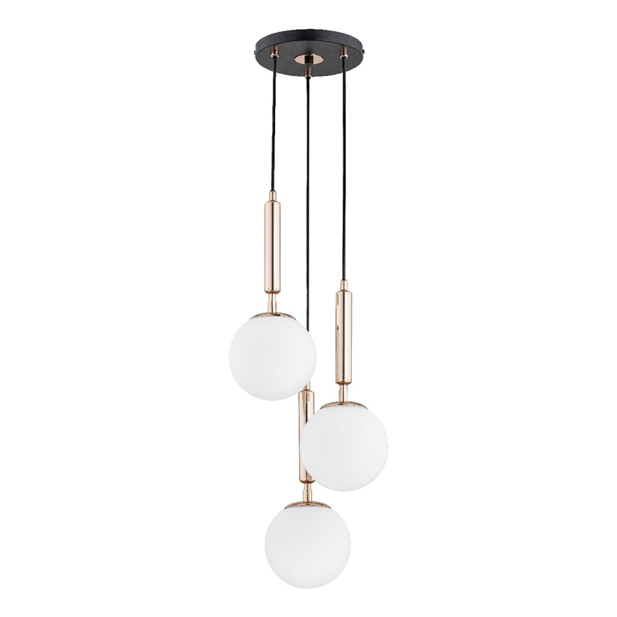 Lustra ar auklu VOLDA 3xE14/10W/230V d. 28 cm misiņš