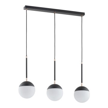 Lustra ar auklu VOLDA 3xE14/40W/230V melna