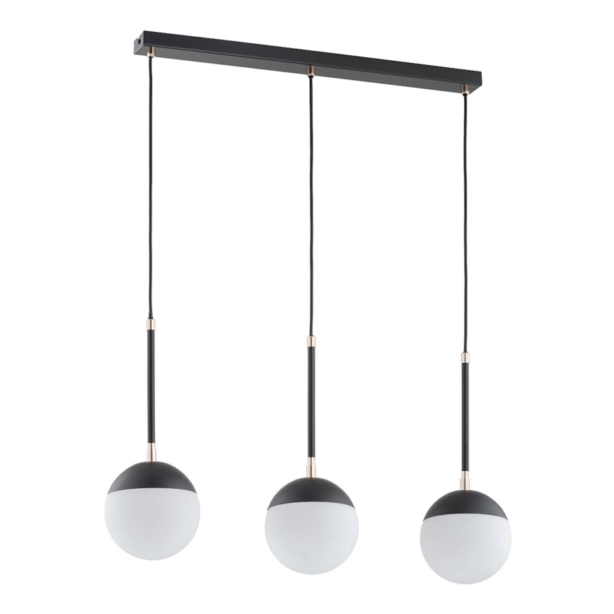 Lustra ar auklu VOLDA 3xE14/40W/230V melna