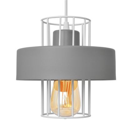 Lustra ar auklu VOLTA 1xE27/15W/230V pelēka