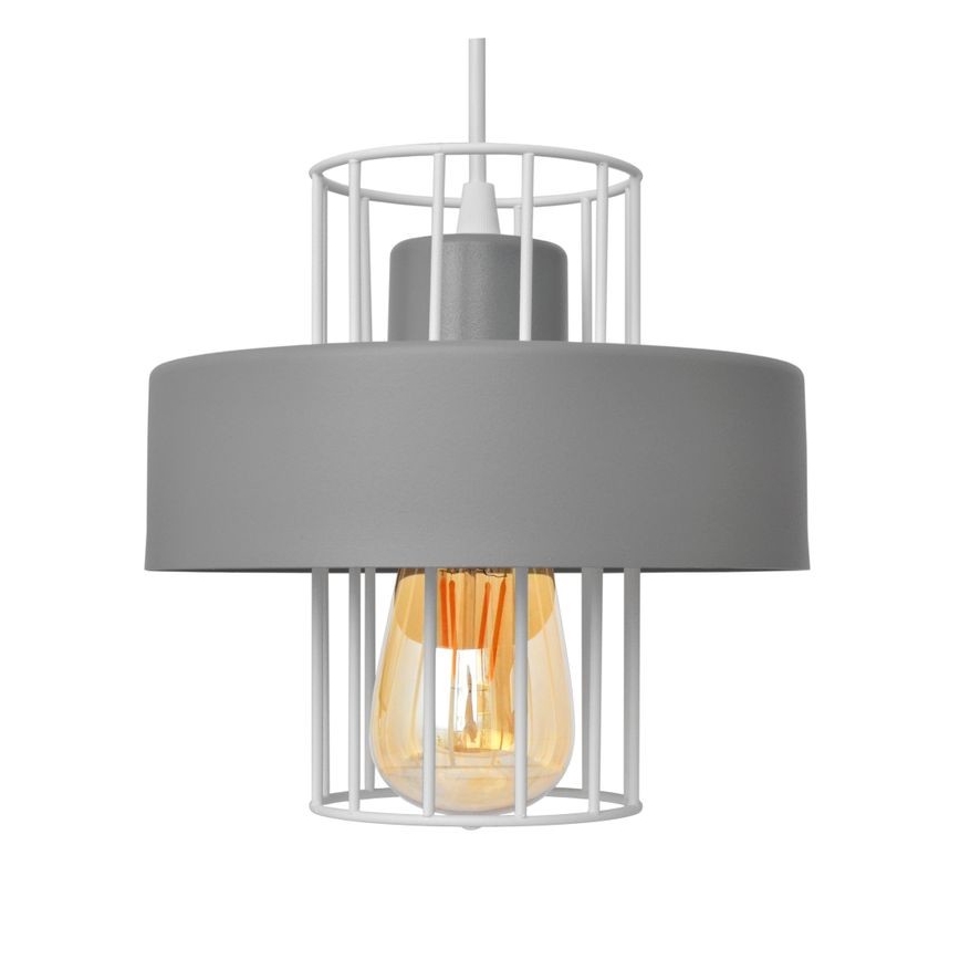 Lustra ar auklu VOLTA 1xE27/15W/230V pelēka