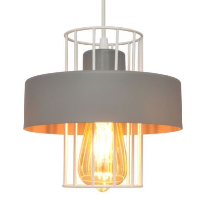 Lustra ar auklu VOLTA 1xE27/15W/230V pelēka