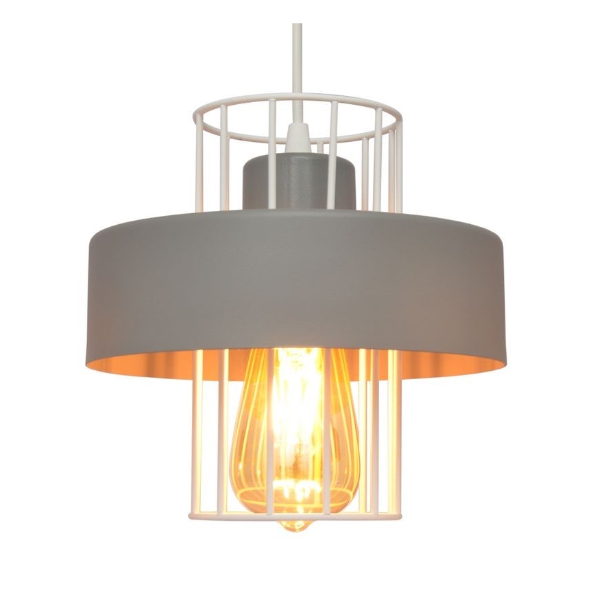 Lustra ar auklu VOLTA 1xE27/15W/230V pelēka