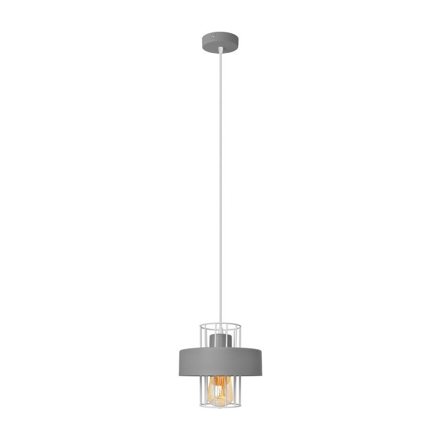 Lustra ar auklu VOLTA 1xE27/15W/230V pelēka