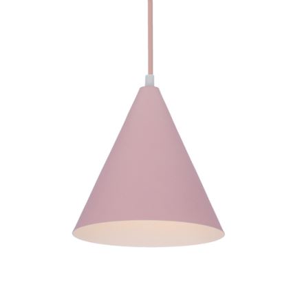 Lustra ar auklu VOSS 1xE27/40W/230V rozā/balta