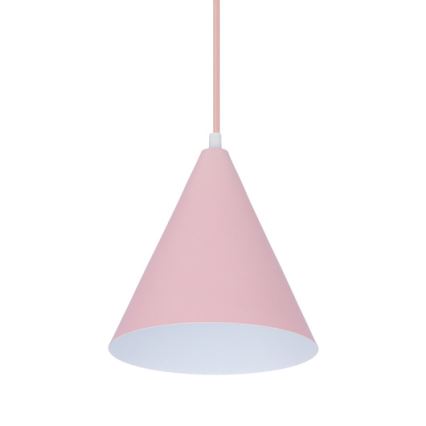 Lustra ar auklu VOSS 1xE27/40W/230V rozā/balta