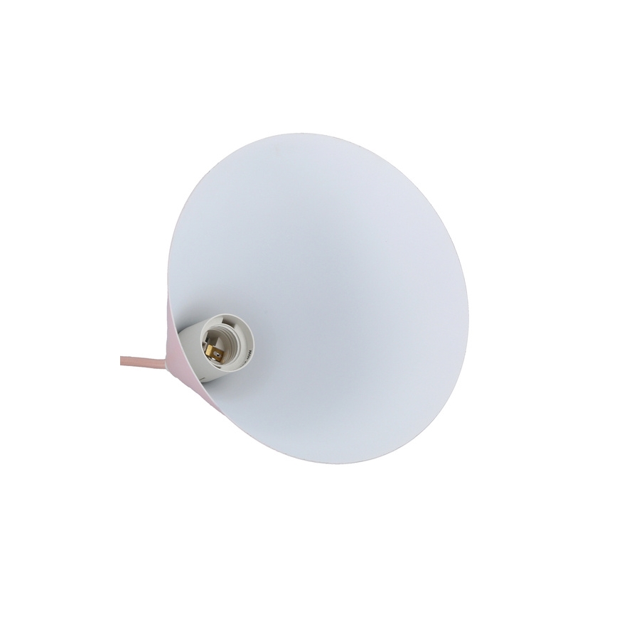Lustra ar auklu VOSS 1xE27/40W/230V rozā/balta