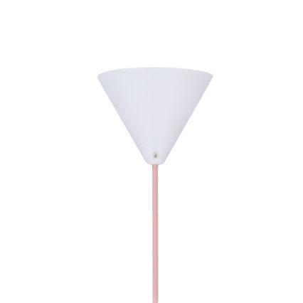 Lustra ar auklu VOSS 1xE27/40W/230V rozā/balta