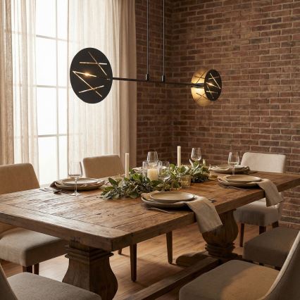 Lustra ar auklu XOTIC 2xE27/15W/230V melna