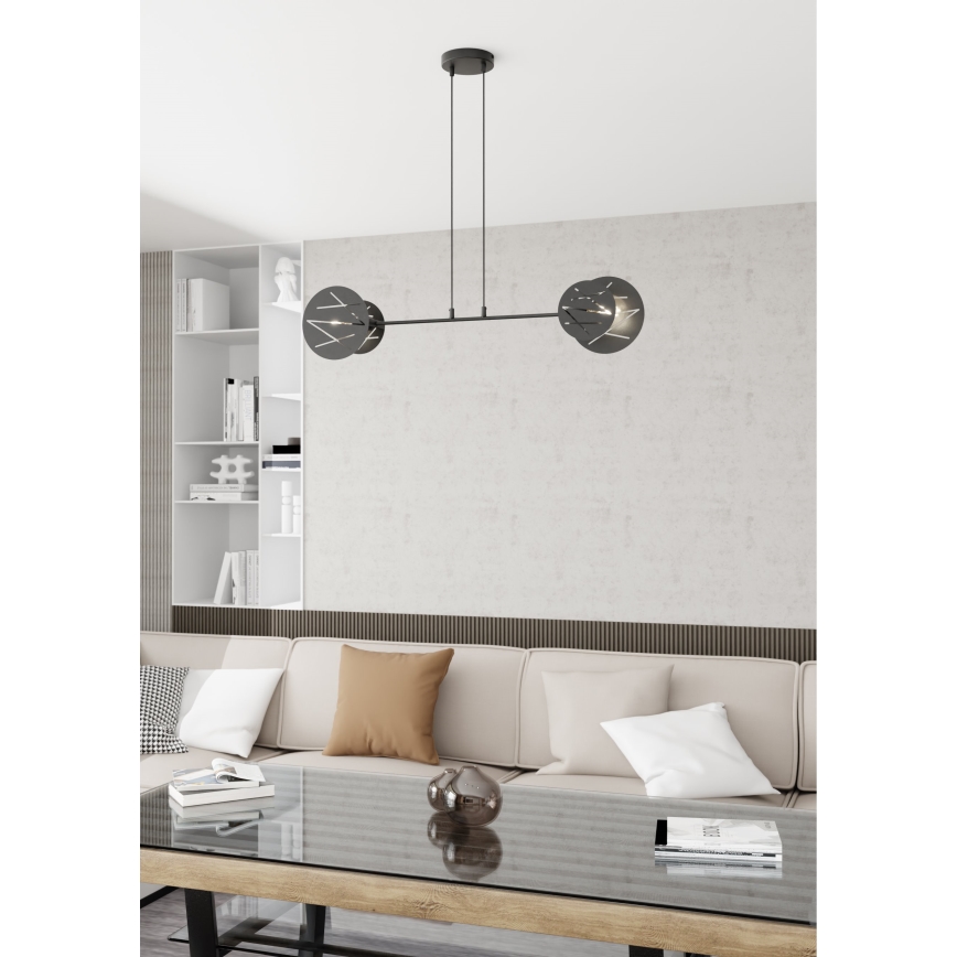 Lustra ar auklu XOTIC 2xE27/15W/230V melna
