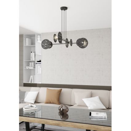 Lustra ar auklu XOTIC 4xE27/15W/230V melna
