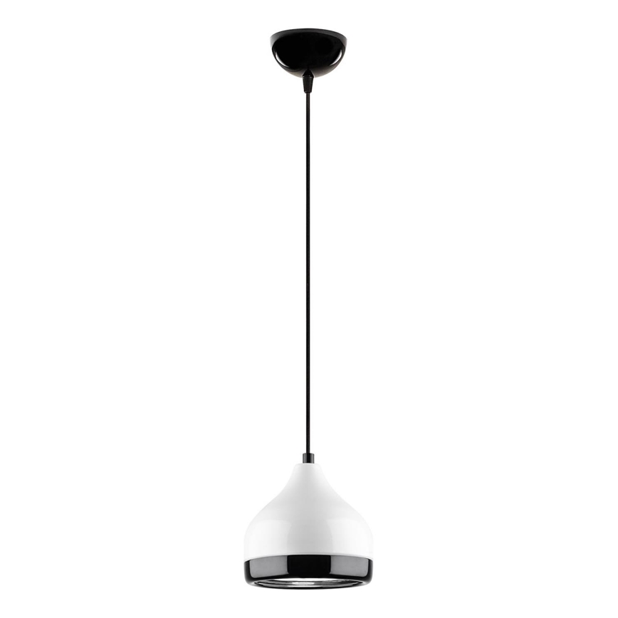 Lustra ar auklu YILDO 1xE27/40W/230V balta/melna