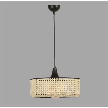 Lustra ar auklu ZACK 1xE27/60W/230V rotangpalma