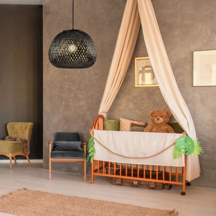 Lustra ar auklu ZANZIBAR 1xE27/20W/230V d. 35 cm bambusa