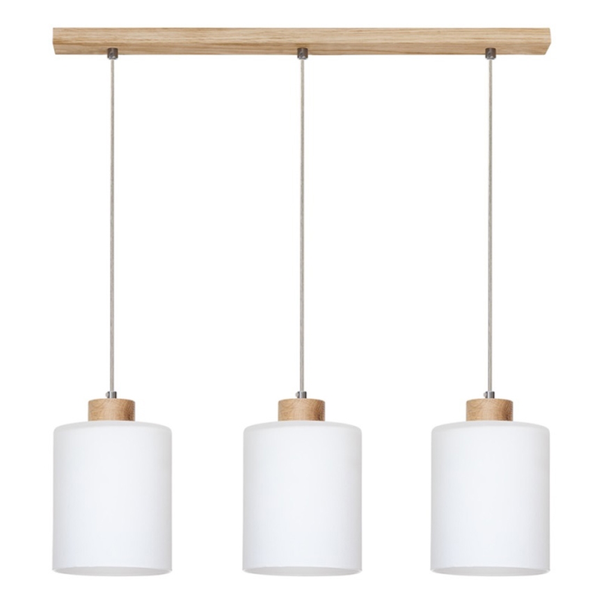 Lustra ar auklu ZEFIR 3xE27/60W/230V ozols