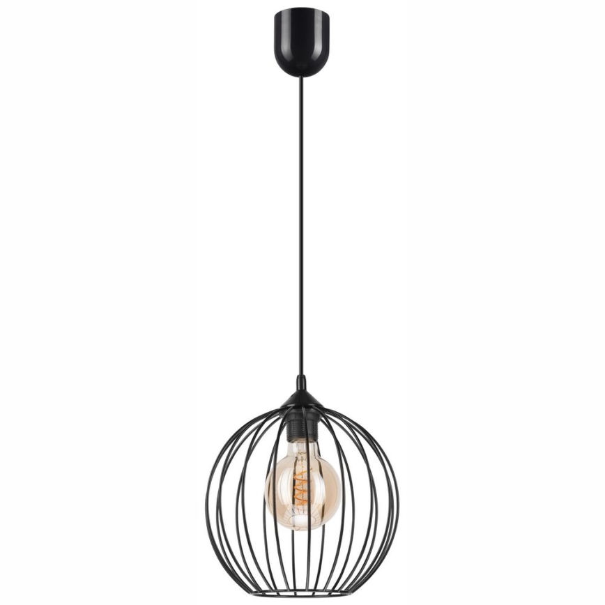 Lustra ar auklu ZOYA 1xE27/60W/230V melna