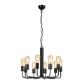 Lustra ar ķēdi 10xE27/60W/230V melna