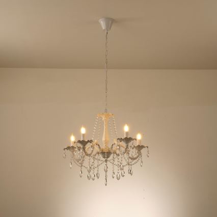 Lustra ar ķēdi 5xE14/15W/230V