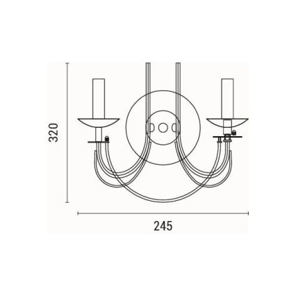 Lustra ar ķēdi 5xE14/15W/230V