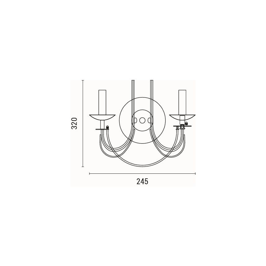 Lustra ar ķēdi 5xE14/15W/230V