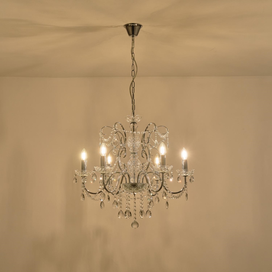 Lustra ar ķēdi 6xE14/15W/230V