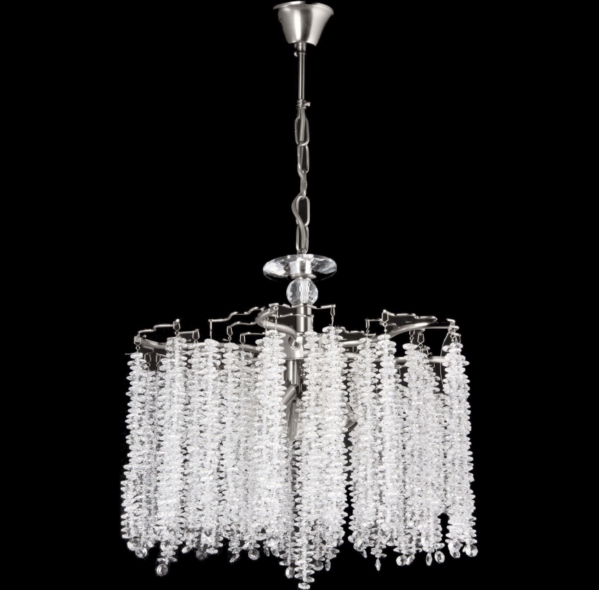 Lustra ar ķēdi 6xE14/60W/230V d. 46 cm spīdīgi hromēts