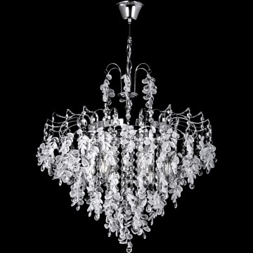 Lustra ar ķēdi 6xE14/60W/230V d. 50 cm spīdīgi hromēts