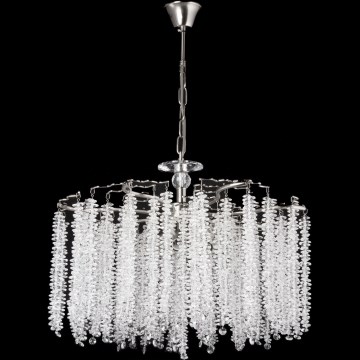 Lustra ar ķēdi 7xE14/60W/230V d. 54 cm spīdīgi hromēts