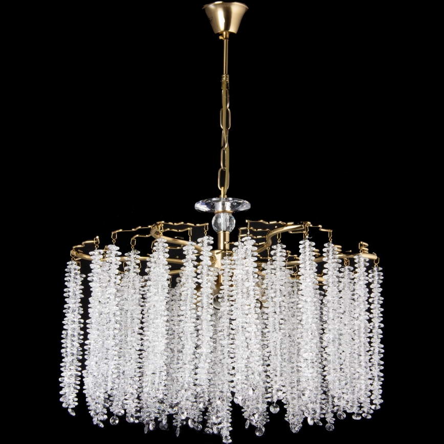 Lustra ar ķēdi 7xE14/60W/230V d. 54 cm zelta