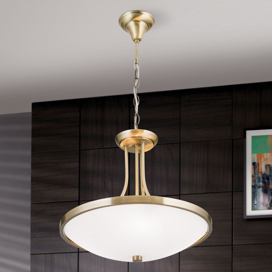 Lustra ar ķēdi AIDA 3xE27/60W/230V d. 39,5 cm misiņš