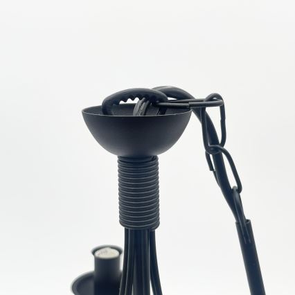 Lustra ar ķēdi ANTON 6xE14/60W/230V melna