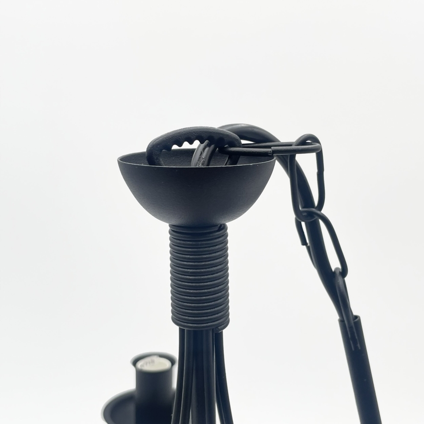 Lustra ar ķēdi ANTON 6xE14/60W/230V melna