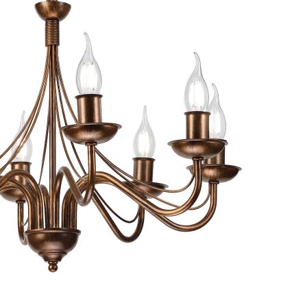 Lustra ar ķēdi ANTON 8xE14/60W/230V bronzas krāsā